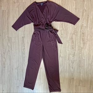 Wrap front jumpsuit